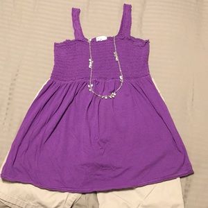 Motherhood Maternity flowy purple tank